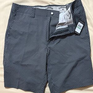 Callaway Men's Geometric Black and White Shorts